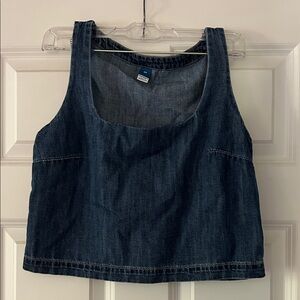 Old Navy Dark Blue Denim Crop Top